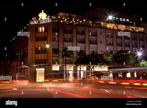 Rex Hotel with the Chanel Store at night, Ho Chi Minh 